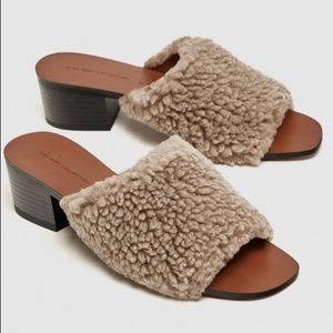Zara Sherpa Mules